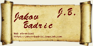 Jakov Badrić vizit kartica